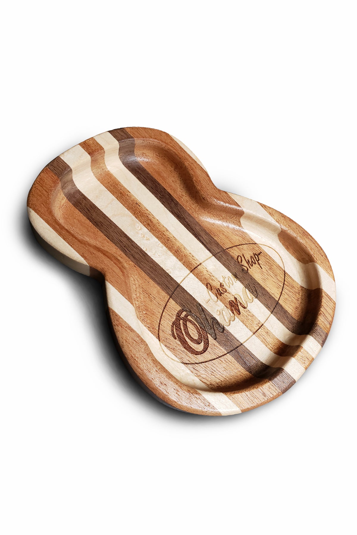 Multi-wood Ukulele-shaped Wooden Tray